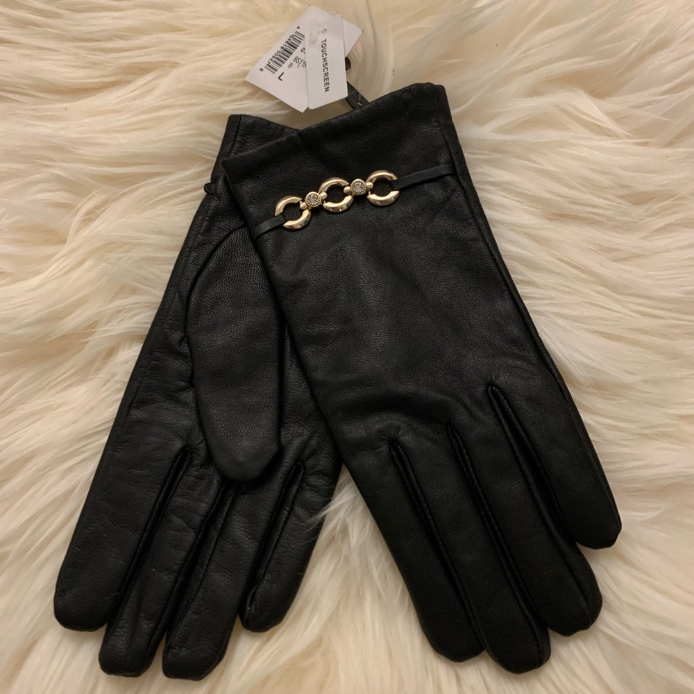 Genuine leather gloves size large